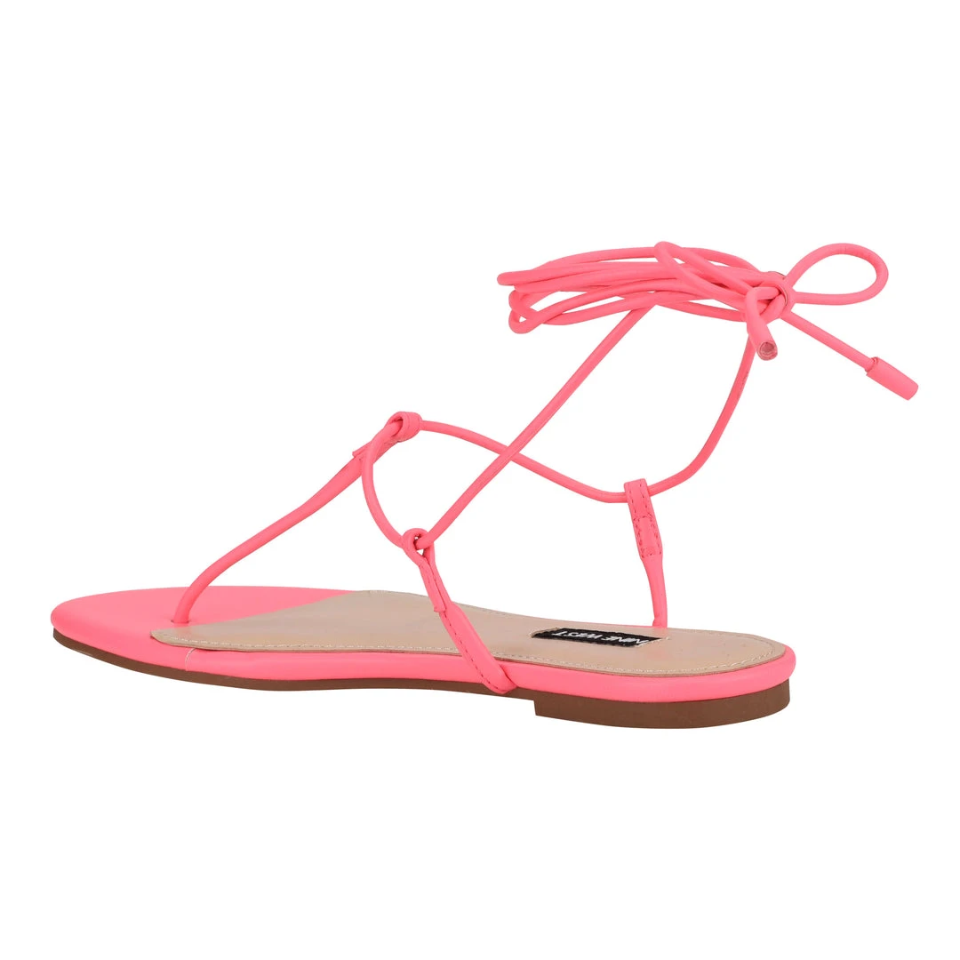 Nine West Lace It Up Tella Ankle Wrap Flat Sandals Nine West Lace It Up Tella Ankle Wrap Flat Sandals