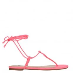 Nine West Lace It Up Tella Ankle Wrap Flat Sandals