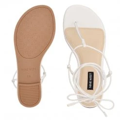 Nine West Tella Ankle Wrap Flat Sandals