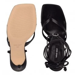 Nine West Lace It Up Terrie Ankle Wrap Heeled Sandals