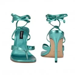 Nine West Terrie Ankle Wrap Heeled Sandals 10 Nine West Terrie Ankle Wrap Heeled Sandals