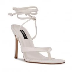 Nine West Terrie Ankle Wrap Heeled Sandals Lace It Up