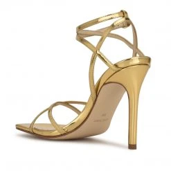 Nine West Tidle Ankle Strap Sandals Metallic Mindset