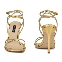 Nine West Tidle Ankle Strap Sandals Metallic Mindset