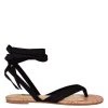 Nine West Tiedup Ankle Wrap Flat Sandals Lace It Up