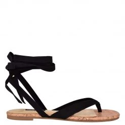 Nine West Tiedup Ankle Wrap Flat Sandals Lace It Up