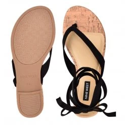 Nine West Tiedup Ankle Wrap Flat Sandals Lace It Up