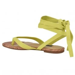 Nine West Tiedup Ankle Wrap Flat Sandals Lace It Up