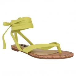 Nine West Tiedup Ankle Wrap Flat Sandals Lace It Up