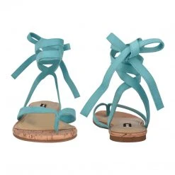 Nine West Tiedup Ankle Wrap Flat Sandals Lace It Up