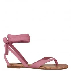 Nine West Tiedup Ankle Wrap Flat Sandals Lace It Up