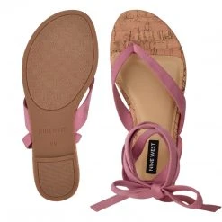 Nine West Tiedup Ankle Wrap Flat Sandals Lace It Up