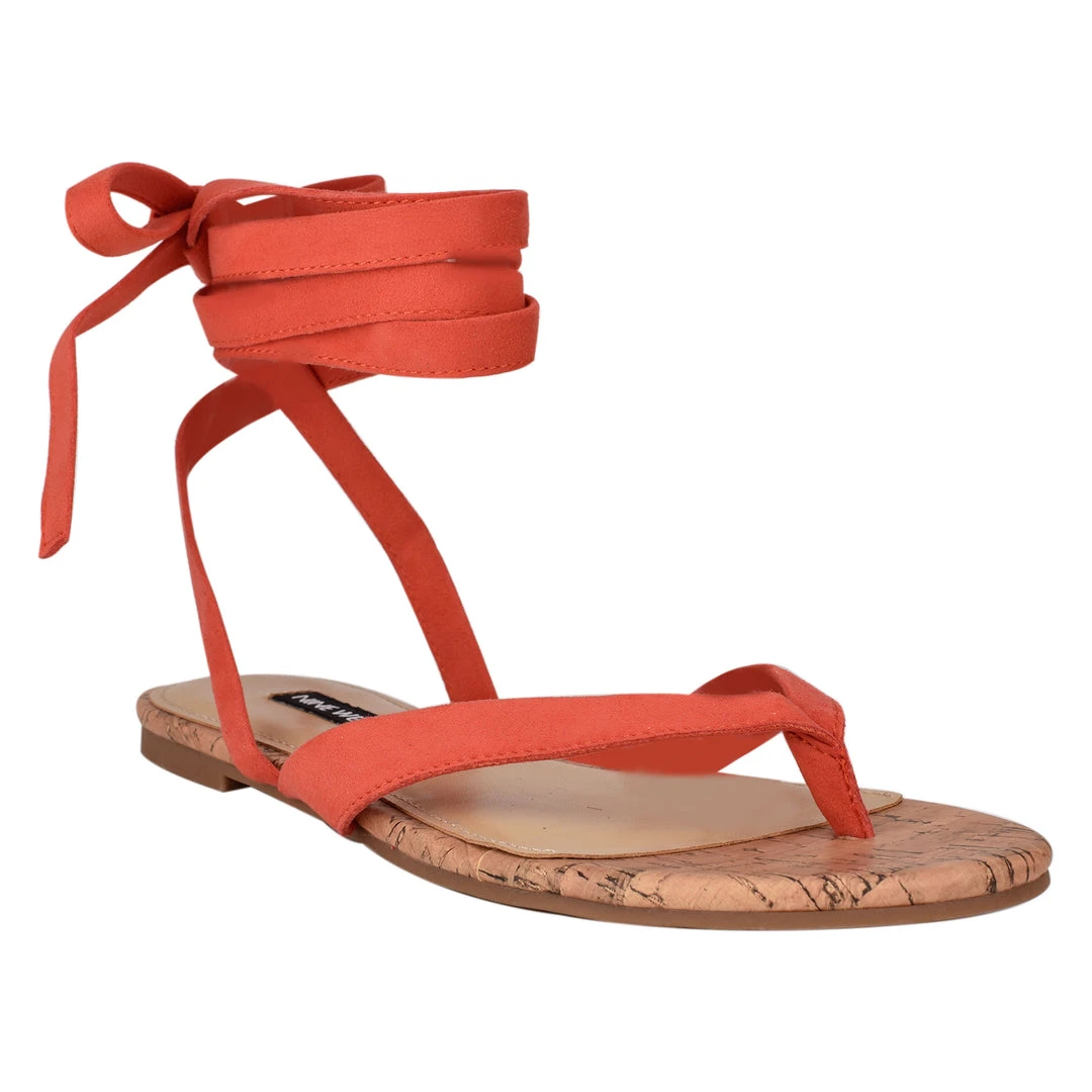 Nine West Tiedup Ankle Wrap Flat Sandals Lace It Up 4 Nine West Tiedup Ankle Wrap Flat Sandals Lace It Up