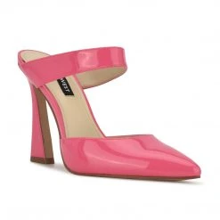 Nine West Tiger Heel Mules Color Pop