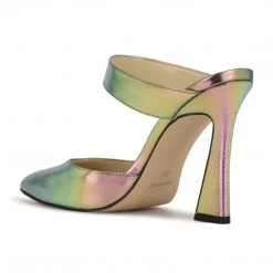 Nine West Tiger Heel Mules Heel Appeal