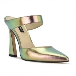 Nine West Tiger Heel Mules Heel Appeal