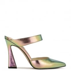 Nine West Tiger Heel Mules Heel Appeal