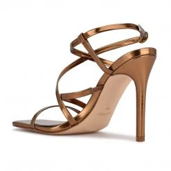 Nine West Metallic Mindset Tilas Heeled Sandals 9 Nine West Metallic Mindset Tilas Heeled Sandals