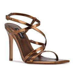 Nine West Metallic Mindset Tilas Heeled Sandals
