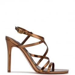 Nine West Metallic Mindset Tilas Heeled Sandals