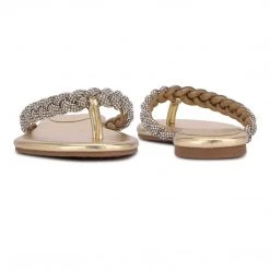 Nine West Tinee Flat Slide Sandals Metallic Mindset 5 Nine West Tinee Flat Slide Sandals Metallic Mindset