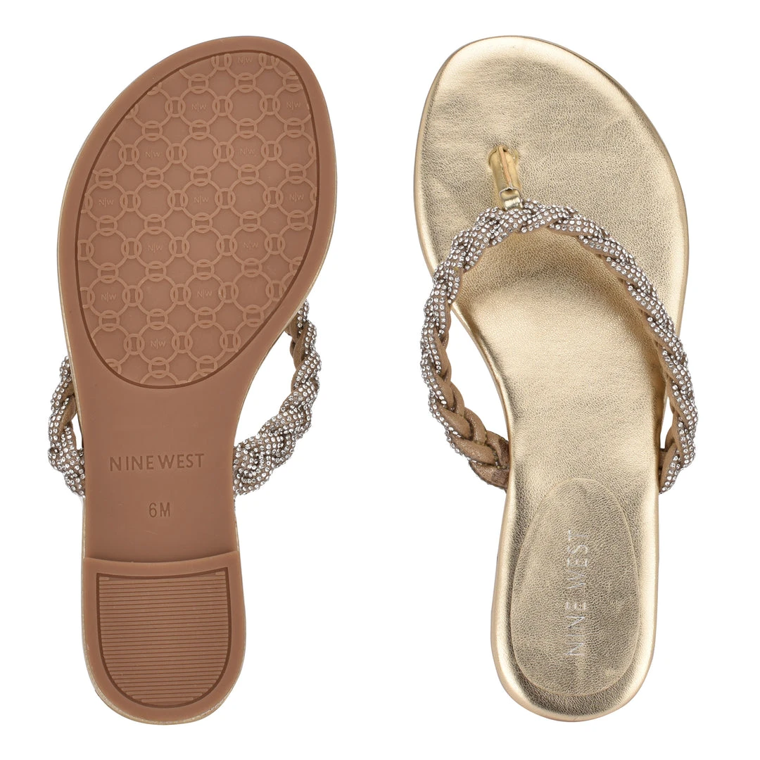 Nine West Tinee Flat Slide Sandals Metallic Mindset Nine West Tinee Flat Slide Sandals Metallic Mindset