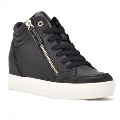 Nine West Tons High Top Hidden Wedge Sneakers Shoes