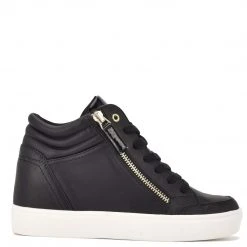 Nine West Tons High Top Hidden Wedge Sneakers Shoes