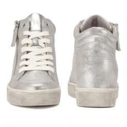 Nine West Tons High Top Hidden Wedge Sneakers Metallic Mindset 10 Nine West Tons High Top Hidden Wedge Sneakers Metallic Mindset