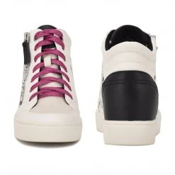 Nine West Tons High Top Hidden Wedge Sneakers Shoes