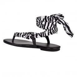 Nine West Trap Ankle Wrap Flat Sandals Lace It Up