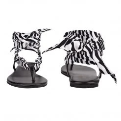 Nine West Trap Ankle Wrap Flat Sandals Lace It Up