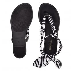 Nine West Trap Ankle Wrap Flat Sandals Lace It Up