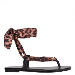 Nine West Trap Ankle Wrap Flat Sandals Lace It Up