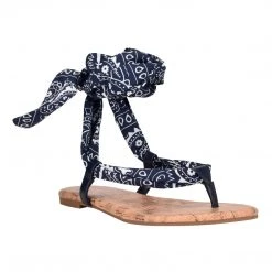 Nine West Trap Ankle Wrap Flat Sandals Lace It Up