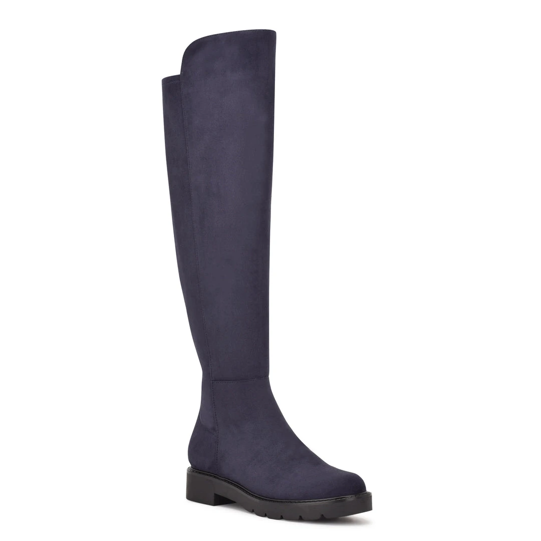 Nine West Color Pop Tread Over The Knee Lug Sole Boots 4 Nine West Color Pop Tread Over The Knee Lug Sole Boots