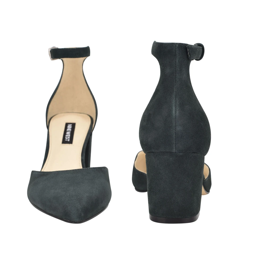 Nine West Heels Trini Ankle Strap Block Heel Pumps Nine West Heels Trini Ankle Strap Block Heel Pumps