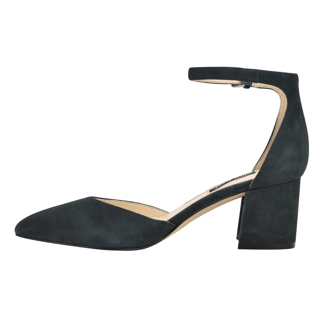 Nine West Heels Trini Ankle Strap Block Heel Pumps Nine West Heels Trini Ankle Strap Block Heel Pumps