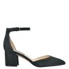 Nine West Heels Trini Ankle Strap Block Heel Pumps