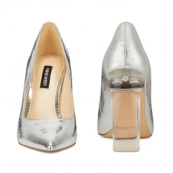 Nine West Trixi Pointy Toe Pumps Metallic Mindset