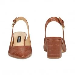 Nine West Heels Tulip Block Heel Slingback Pumps 6 Nine West Heels Tulip Block Heel Slingback Pumps