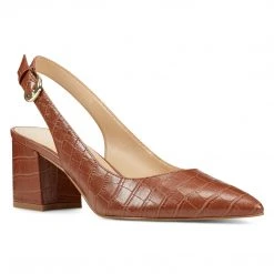 Nine West Heels Tulip Block Heel Slingback Pumps