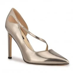 Nine West Twirl Pointy Toe Pumps Metallic Mindset