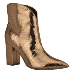 Nine West Metallic Mindset Umay Western Booties 9 Nine West Metallic Mindset Umay Western Booties
