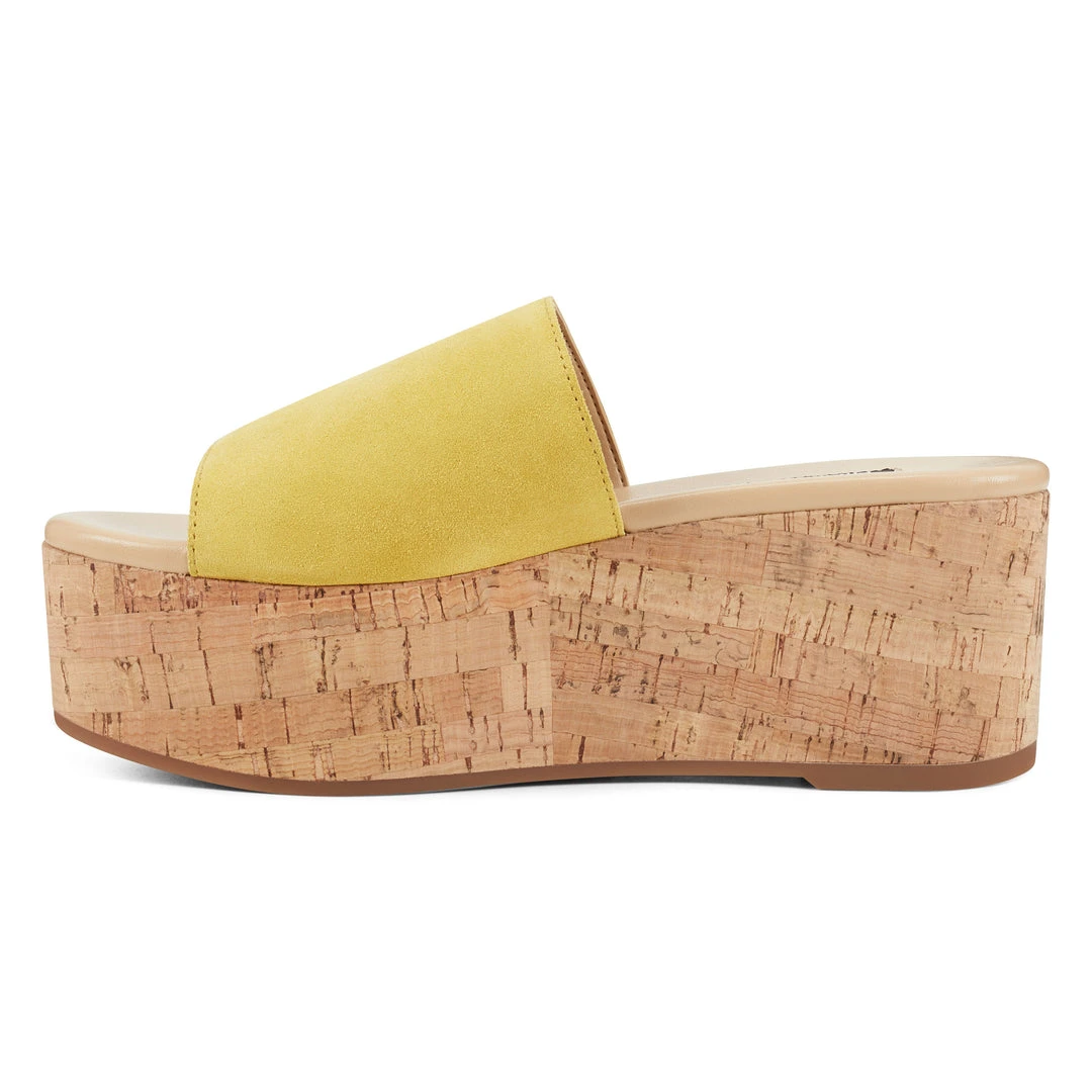 Nine West Weave Got You Vale Platform Slide Sandals 6 Nine West Weave Got You Vale Platform Slide Sandals