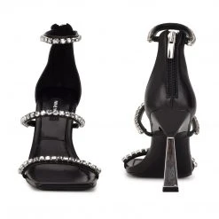 Nine West Heel Appeal Vavoom Rhinestone Strappy Dress Sandals