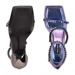 Nine West Vavoom Rhinestone Strappy Dress Sandals Color Pop