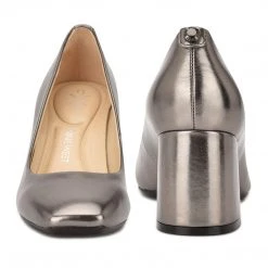 Nine West Vibe 9x9 Block Heel Pumps Metallic Mindset