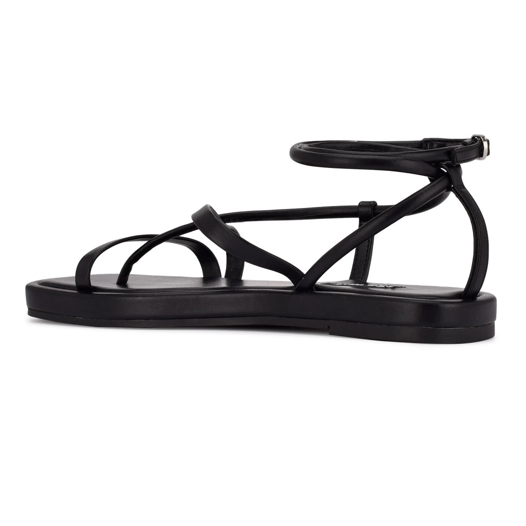 Nine West Waren Strappy Flat Sandals 5 Nine West Waren Strappy Flat Sandals