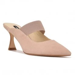 Nine West Watchit Pointy Toe Mules Heel Appeal
